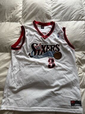 Allen Iverson White Philadelphia 76ers NBA Basketball Jersey - #3